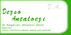 dezso antaloczi business card
